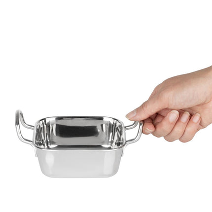Square Stainless Steel Table Presentation Dish 115x115mm | Olympia 8