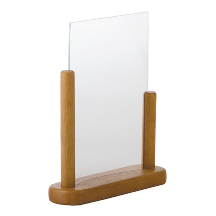Securit Teakwood A5 Menu Holder with Acrylic Frame