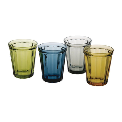 Cabot Blue Glass Tumblers 260ml | Olympia | Retro Style | Set of 6 2