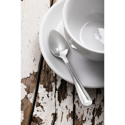 High-Gloss 18/0 Stainless Steel Coffee Spoons with Bead Edge | Olympia (12 pcs) 5