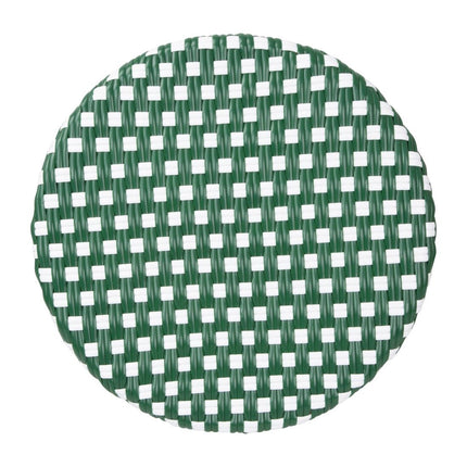PE Rattan Bar Stools Green Polka Dot Mix | Bolero Parisian Style (2 Pack) 3