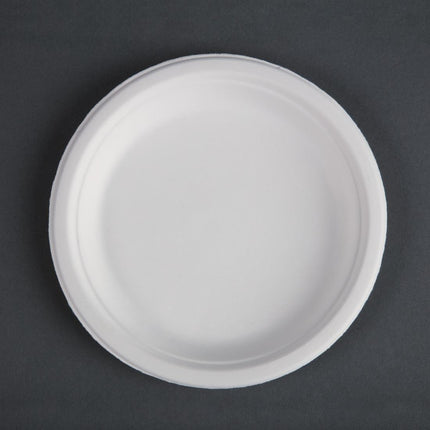 Compostable Bagasse Plates 17.9cm | Fiesta | Set of 50