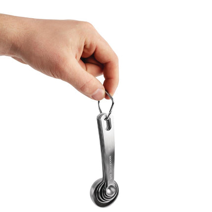 Set of 6 Stainless Steel Measuring Spoons | Vogue 2