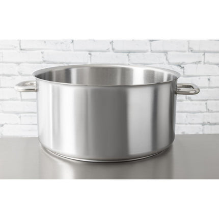 Induction Stainless Steel Low Cooking Pot 25L | Matfer Bourgeat Excellence 7