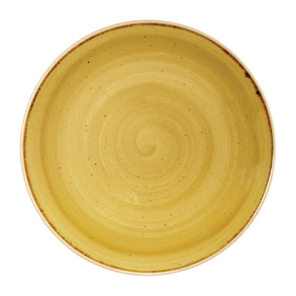 Stonecast Mustard Seed Yellow Lotus Evolve Coupe Plate 32.4cm | Churchill