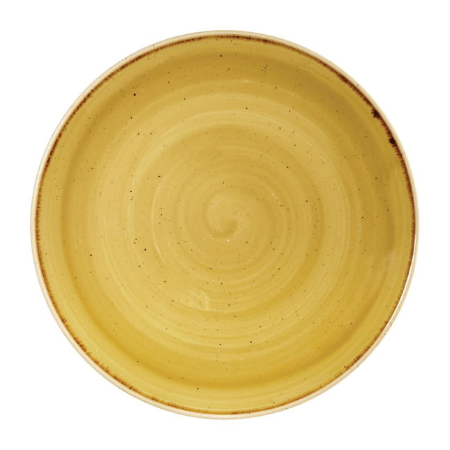 Stonecast Mustard Seed Yellow Lotus Evolve Coupe Plate 32.4cm | Churchill