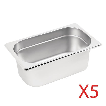 Vogue GN 1/4 Food Pan Set (5 Pieces)