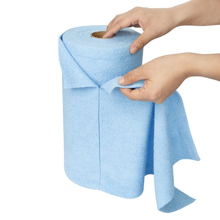 Blue Microfiber Cleaning Cloths 300x300mm | Nisbets Essentials | Roll of 50 Sheets 4