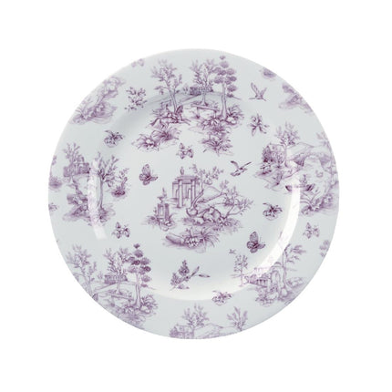 Churchill Toile Cranberry Vintage Print Dinner Plate 30.5cm | Set of 6