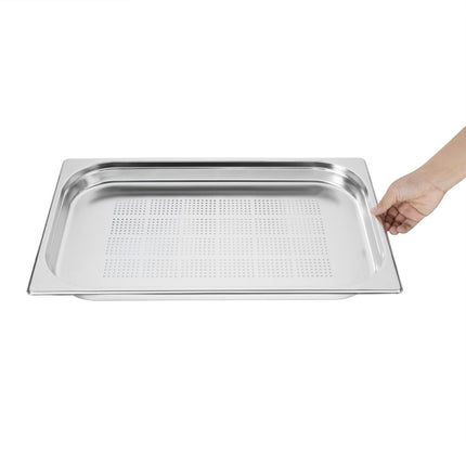 Perforated Stainless Steel GN 1/1 Pan 40mm | Vogue 3
