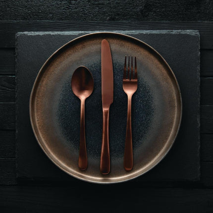 Copper Table Knives with Matte Finish | Olympia Cyprium | Set of 12 2