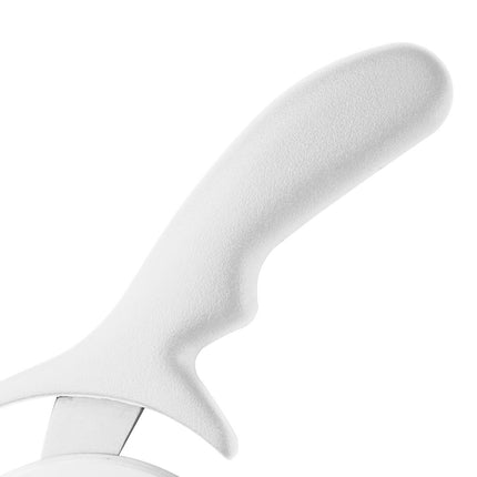 Stainless Steel Pizza Cutter 10cm with White Handle | Hygiplas 3