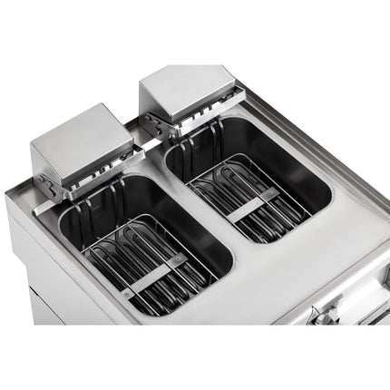 Electric Double Tank Fryer 2 x 8L | Buffalo 600 Series | 6kW Elements 8
