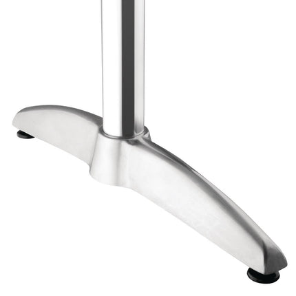 Rectangular Stainless Steel Table with Double Legs 120cm | Bolero 4