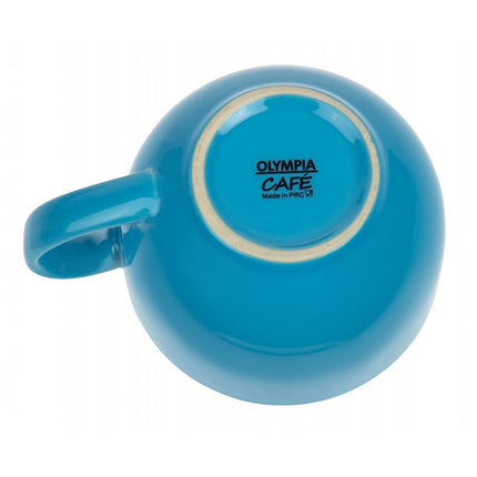 Blue Cappuccino Cups 34cl with Rolled Edges | Olympia Porcelain 3