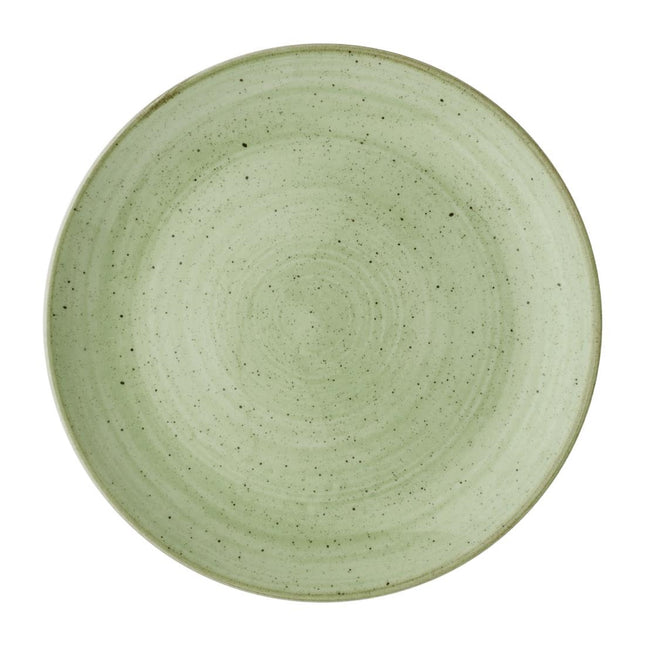 Stonecast Sage Green Hand-Painted Coupe Plate 217mm | Churchill