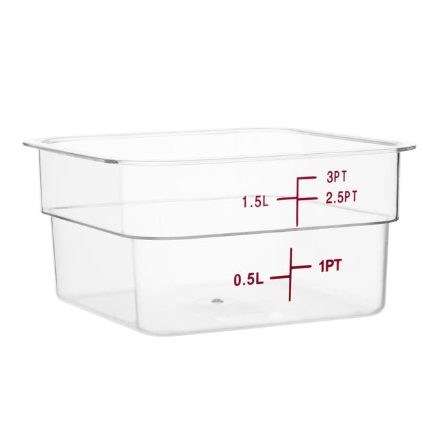 Polycarbonate Square Food Container 1.5L | Hygiplas