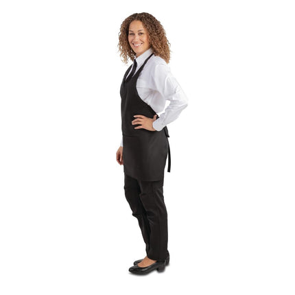 Black Halter Apron with V-Neck | Whites 6
