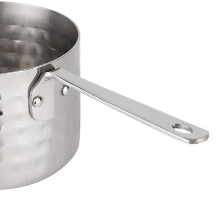 Mini Hammered Steel Table Presentation Saucepan 90mm | Olympia 3