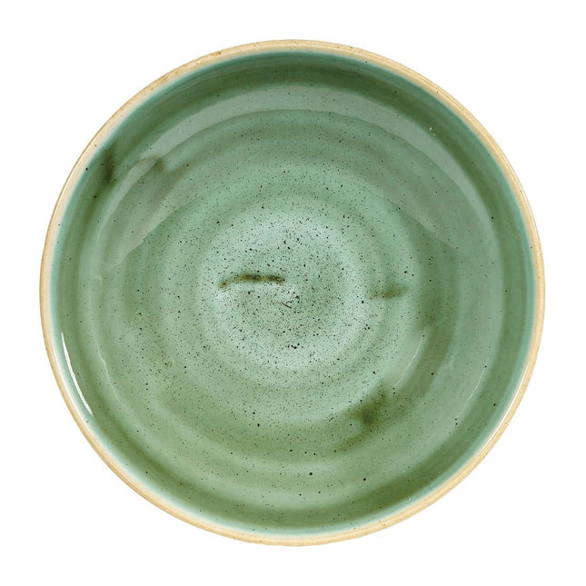 Coupe Bowl 18.4cm Samphire Green | Churchill Stonecast | Set of 12