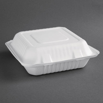Compostable Bagasse Food Boxes 236mm | Fiesta