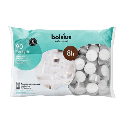 Tea Light Candles 8 Hour Burn Time | Bolsius Professional | 90 Pieces 7
