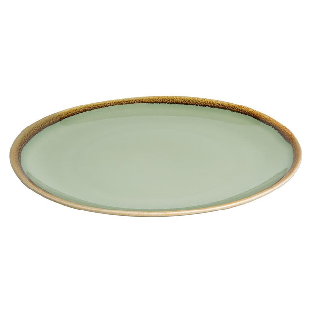 Round Coupe Plates 28cm Mos Green | Olympia Kiln Collection | Set of 4 2