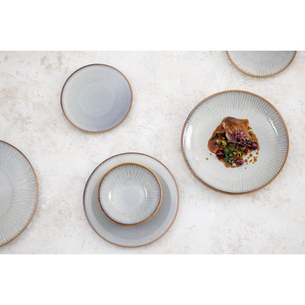 Drift Grey Coupe Plates with Relief 180mm | Olympia | Pack of 6 8