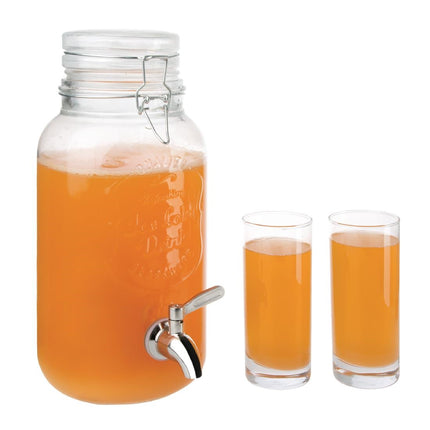 Drink Dispenser with Text and Clamp Lid | Olympia | 3.6L 2