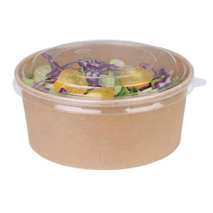Compostable Round Kraft Salad Bowl 750ml | Fiesta 4