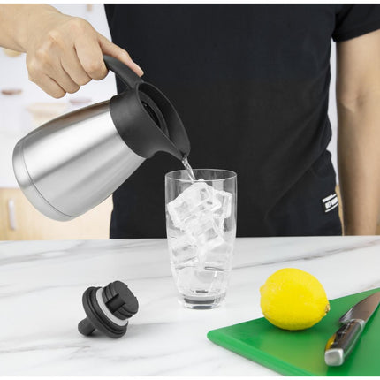 Brushed Stainless Steel Thermos Flask with Screw Cap | Olympia | 0.5L 5