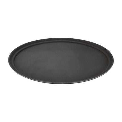 Black Oval Anti-Slip Tray 68.5cm Polypropylene | Olympia Kristallon 6
