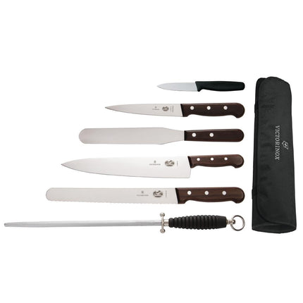 6-Piece Knife Set with 25cm Chef's Knife | Victorinox | Palisander Handles