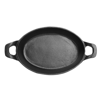 Oval Cast Iron Serving Dish with Handles | Olympia | 220x150mm 3