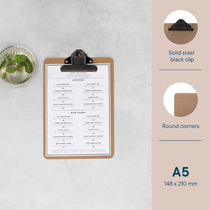 Wooden Clipboard A5 Portrait 148 x 210 mm | Europel 5
