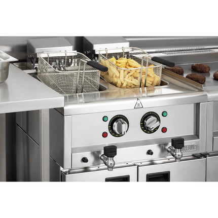 Electric Double Tank Fryer 2 x 8L | Buffalo 600 Series | 6kW Elements 9