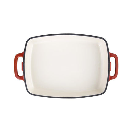 Rectangular Cast Iron Oven Dish 2.8L | Vogue | Red 3