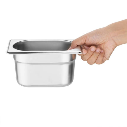 Vogue GN 1/9 Food Pan Set with Lids (6 Pieces) 2