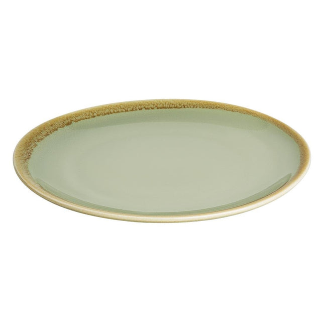 Coupe Dinner Plates Moss Green 23cm | Olympia Kiln 2