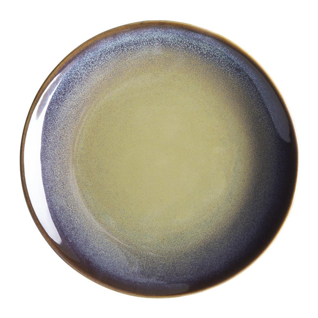 Coupe Plates Aubergine Reactive Glaze 205mm | Olympia Birch