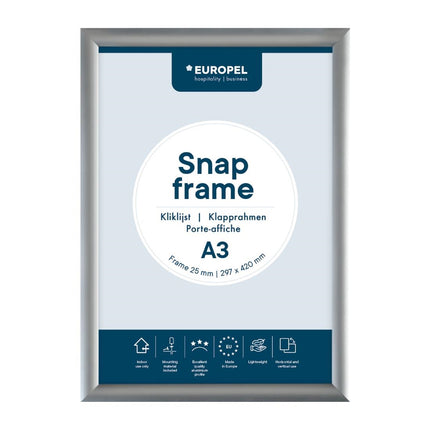 Click Frame A3 25mm Silver | Europel
