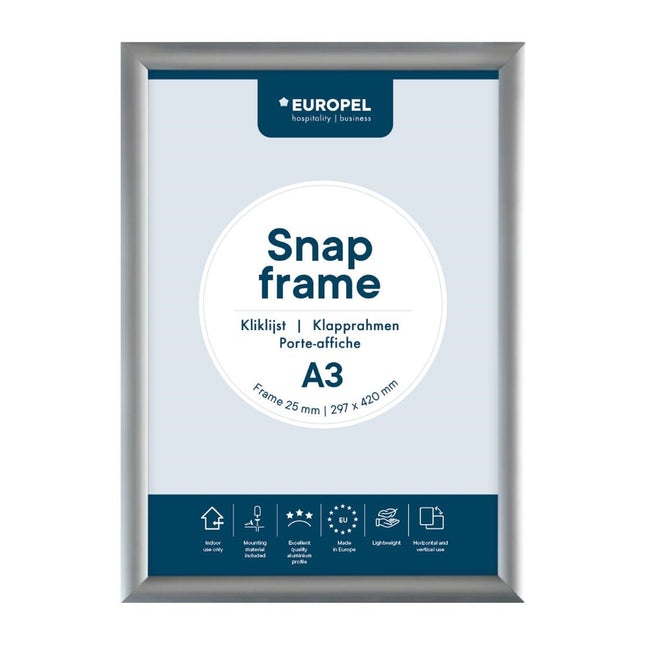 Click Frame A3 25mm Silver | Europel