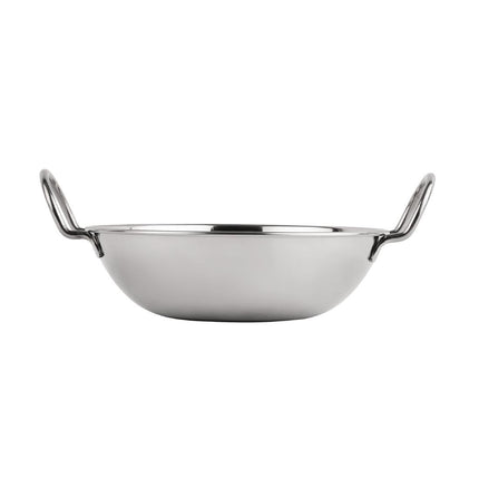 Stainless Steel Balti Serving Dish with Handles 23cm | Olympia 2