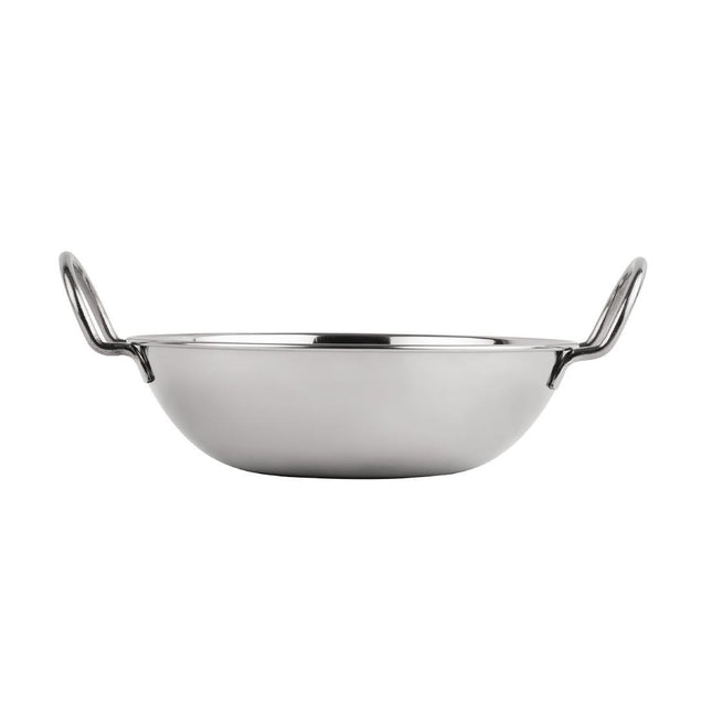 Stainless Steel Balti Serving Dish with Handles 23cm | Olympia 2