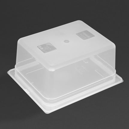 Vogue Polypropylene GN 1/2 Container with Lid | 15cm Depth | 325x265mm 6