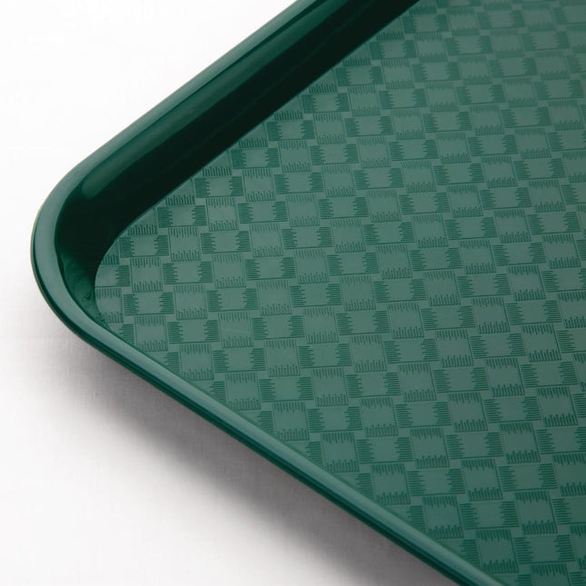 Polypropylene Anti-Slip Serving Tray Green 34.5x26.5cm | Olympia Kristallon 2