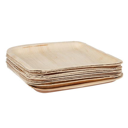 Compostable Square Palm Leaf Plates 250mm | Fiesta 5