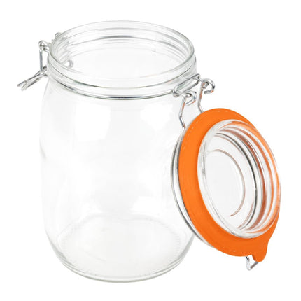 Airtight Preserving Jar with Rubber Seal and Clip | Vogue | 1L Capacity 4