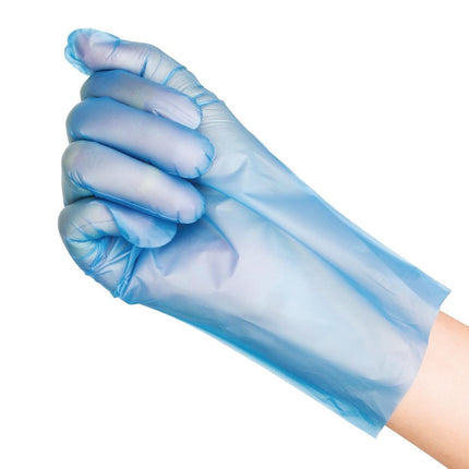 Powder-Free Blue TPE Gloves L | Nisbets Essentials | 200 Pieces 2