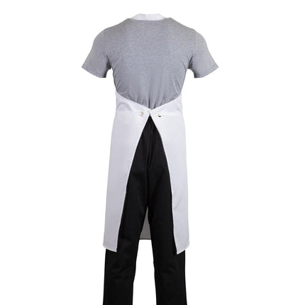 White Polyester-Cotton Bib Apron XL | Whites 4